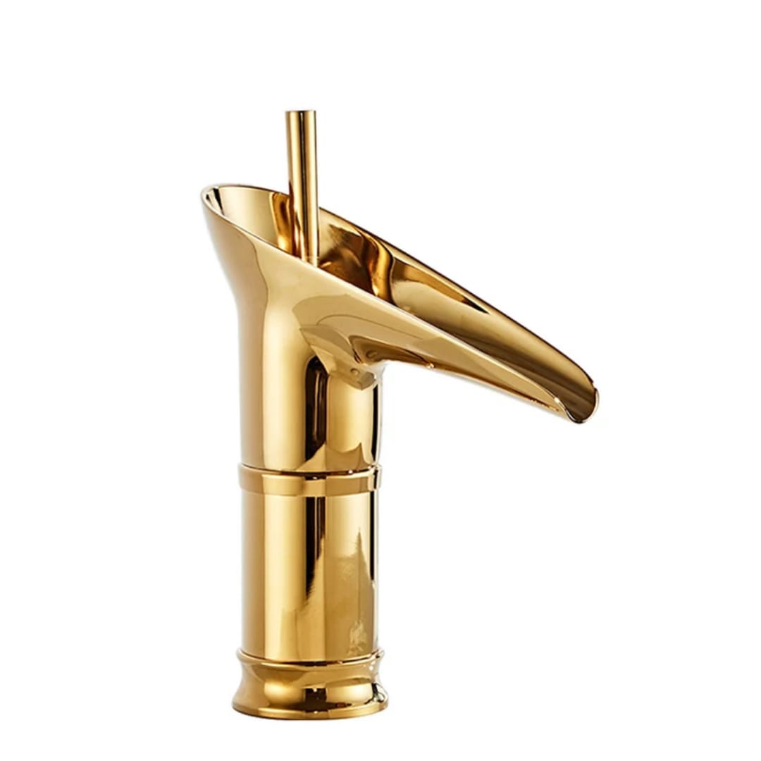 بطارية مغسلة شلال ديكور ذهبي